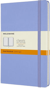 Moleskine Classic Notebook, Hard Cover, Large (5" x 8.25") Ruled/Lined, Hydrangea Blue, 240 Pages